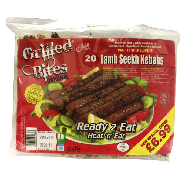 Grilled Bites 20 Lamb Seekh Kebab